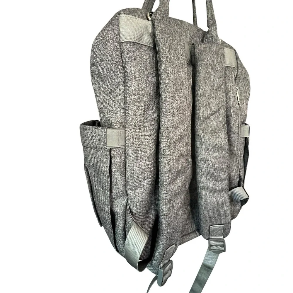 Ruvalino Baby Diaper Bag Backpack Gray Unisex Zip Compartments Multi-Pockets
